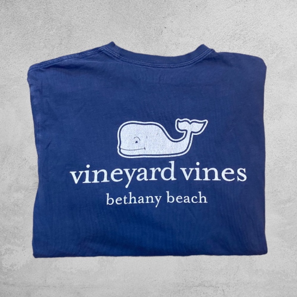 Vineyard Vines Bethany Beach, Delaware Long Sleeve Pocket Tee